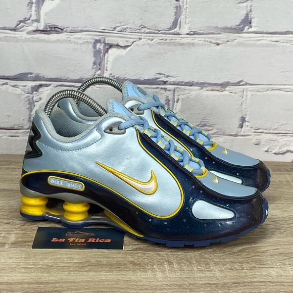 nike shox blue and yellow